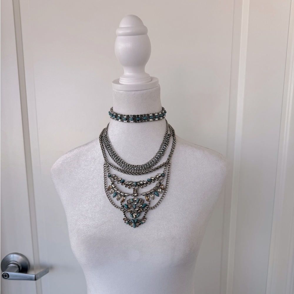 BaubleBar Bib Statement Women’s Necklace and Chocker Set